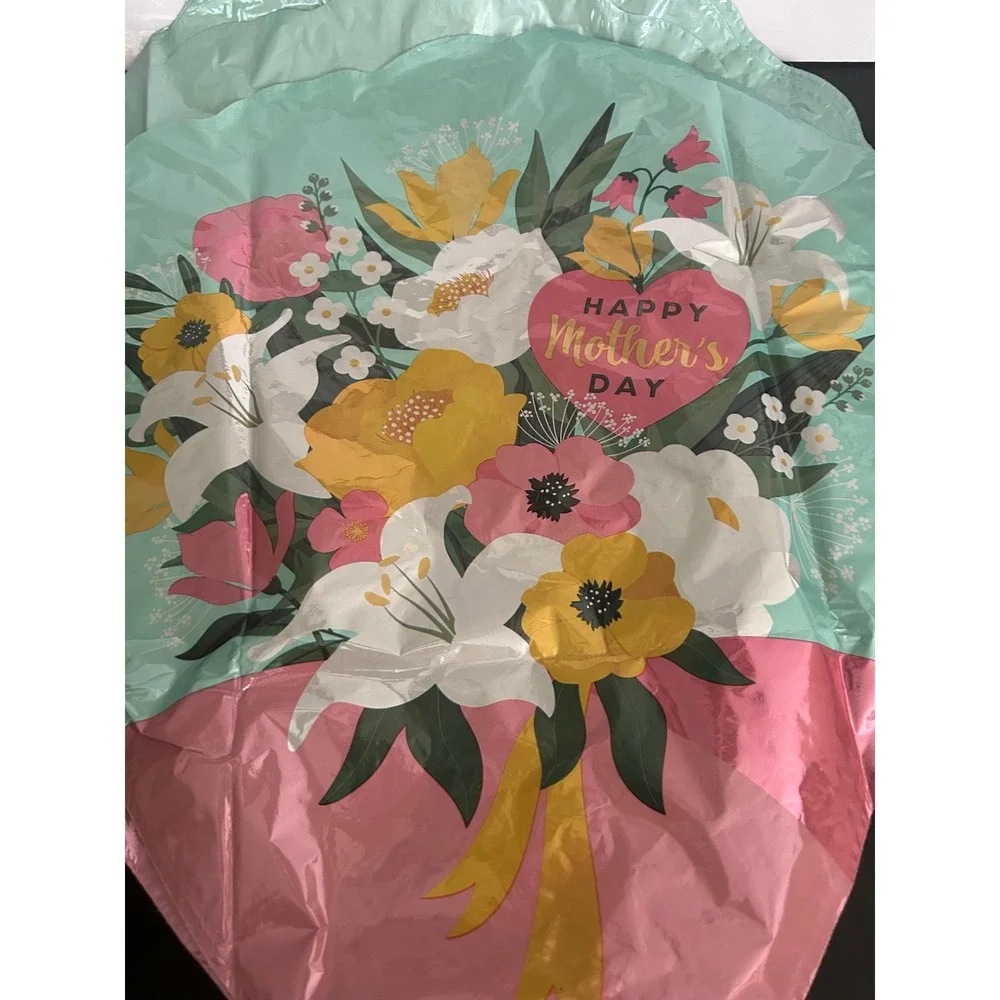 Mylar Foil Balloon Mother's Day Bulk Lot Bouquet Heart Kaleidoscope 5 Pack